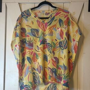 JODIFL Multicolor Leaf Pattern Top